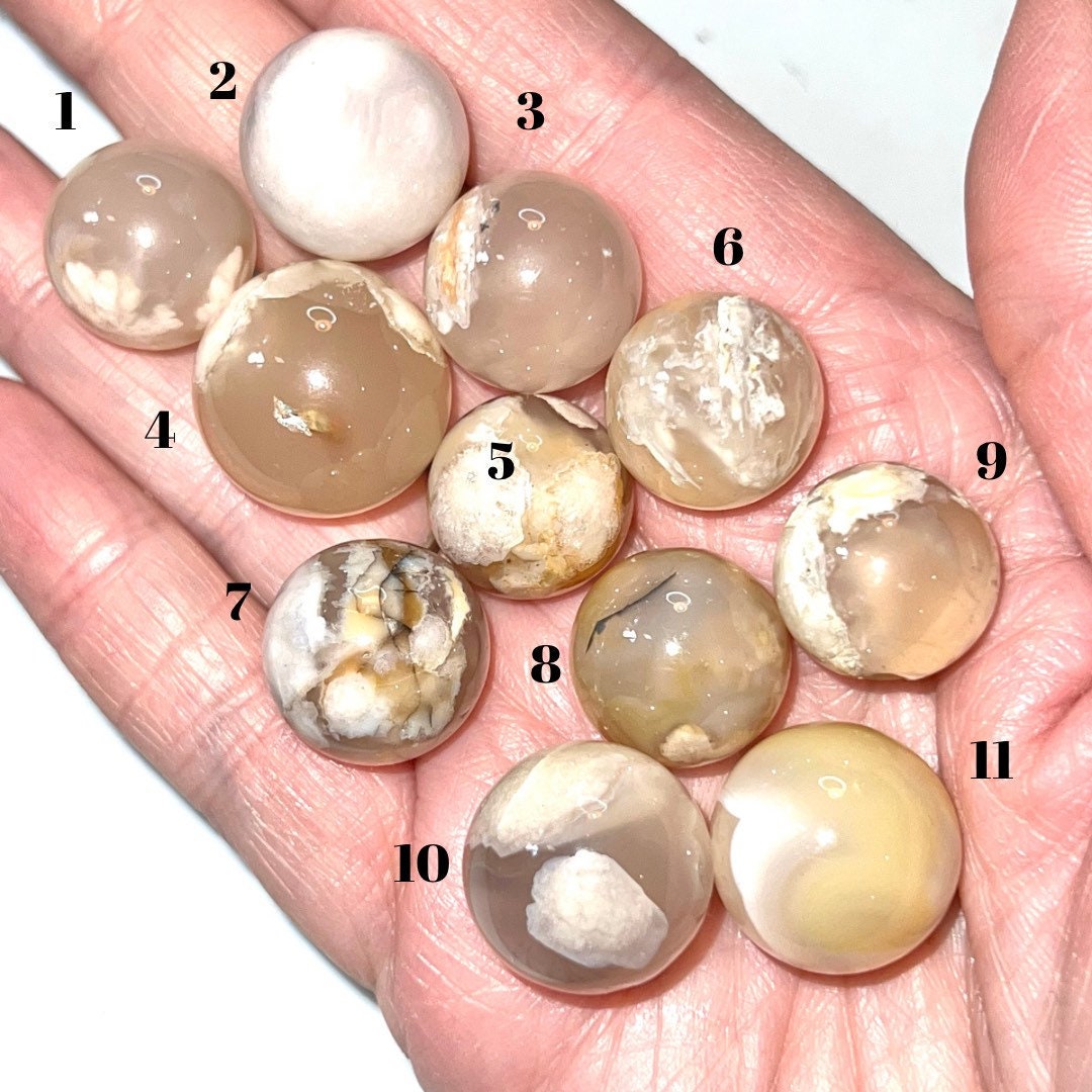 Flower Agate Mini Spheres