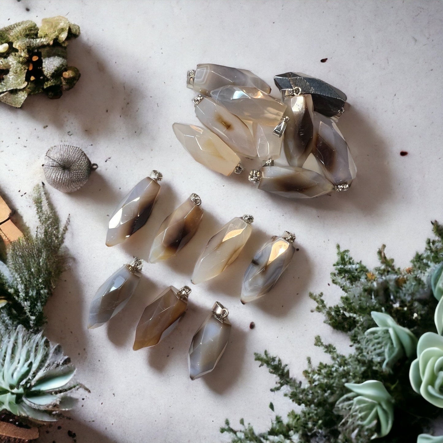 Gray Agate Pendant