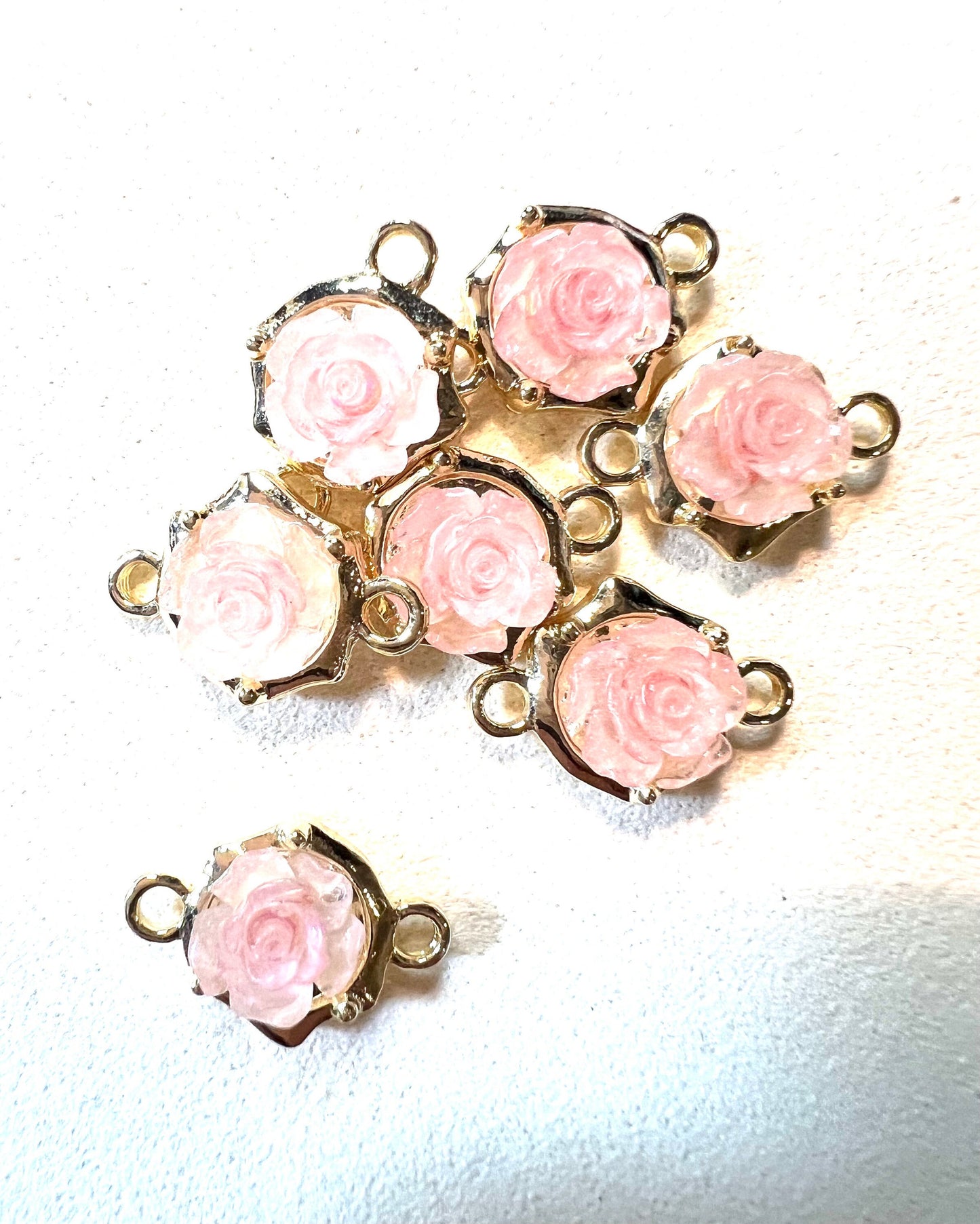 Rose Connector resin charms for necklaces or bracelets