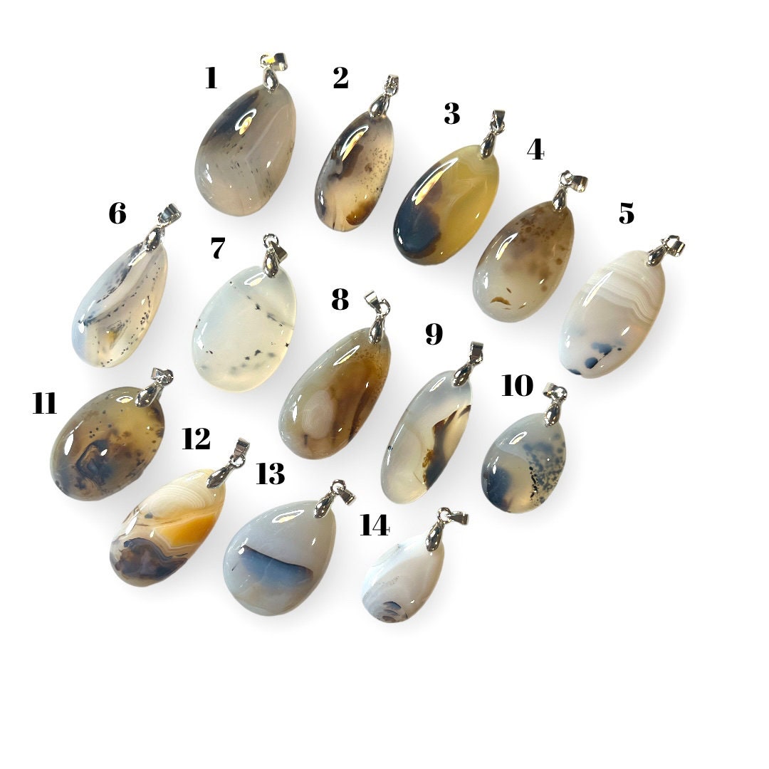 Agate Drop Pendants