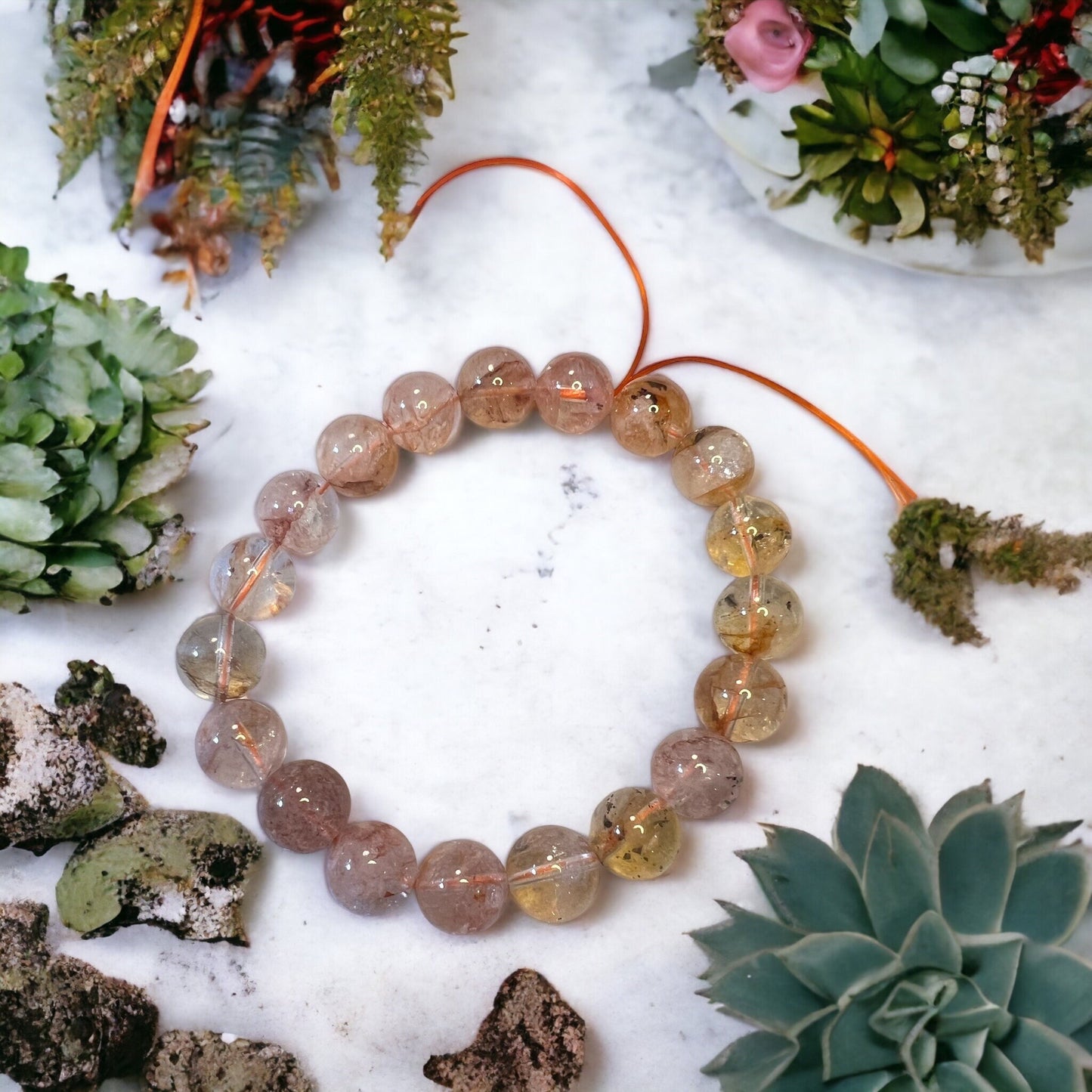 Fire Quartz Crystal Bracelet