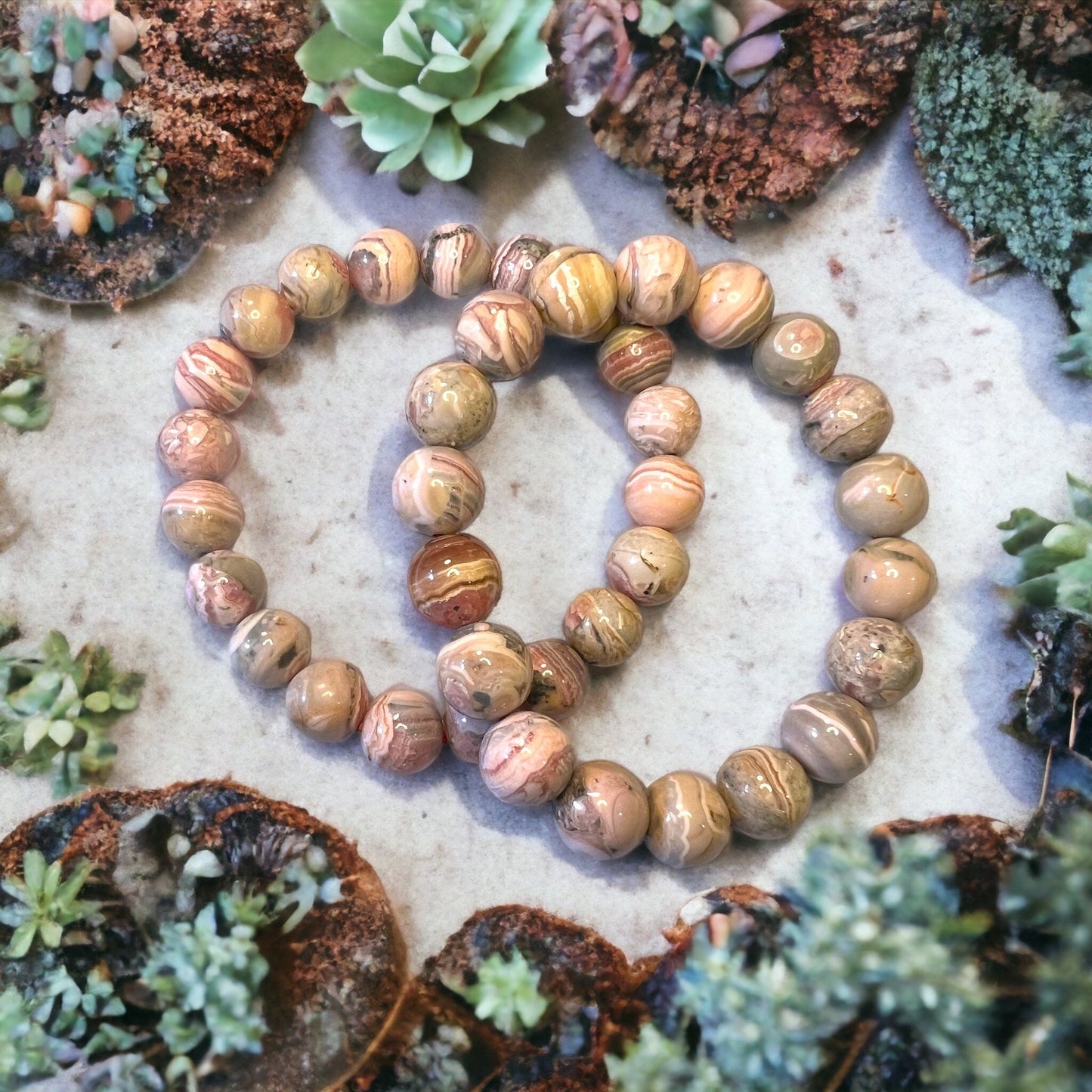 Rhodochrosite Crystal Bracelet