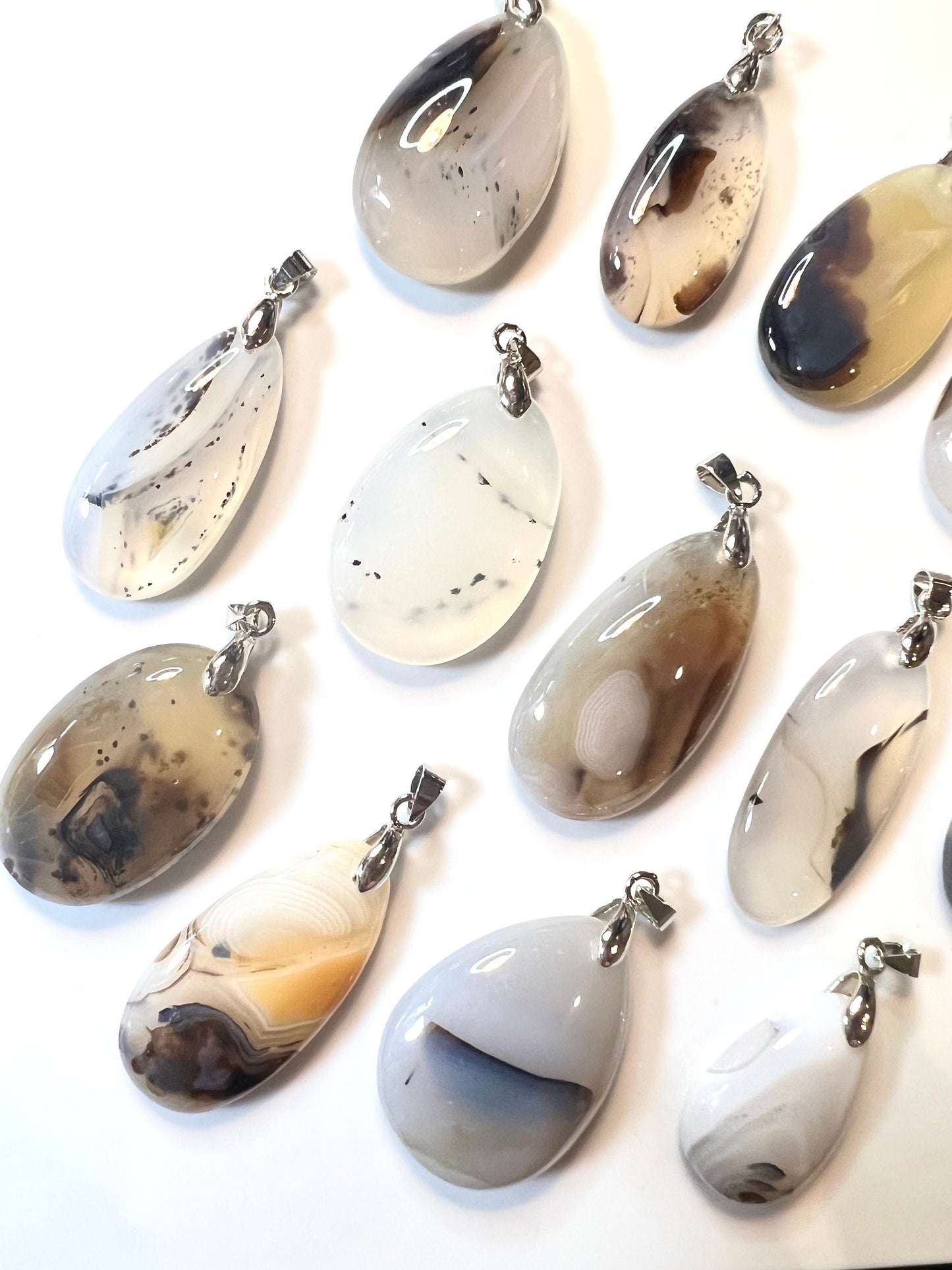 Agate Drop Pendants