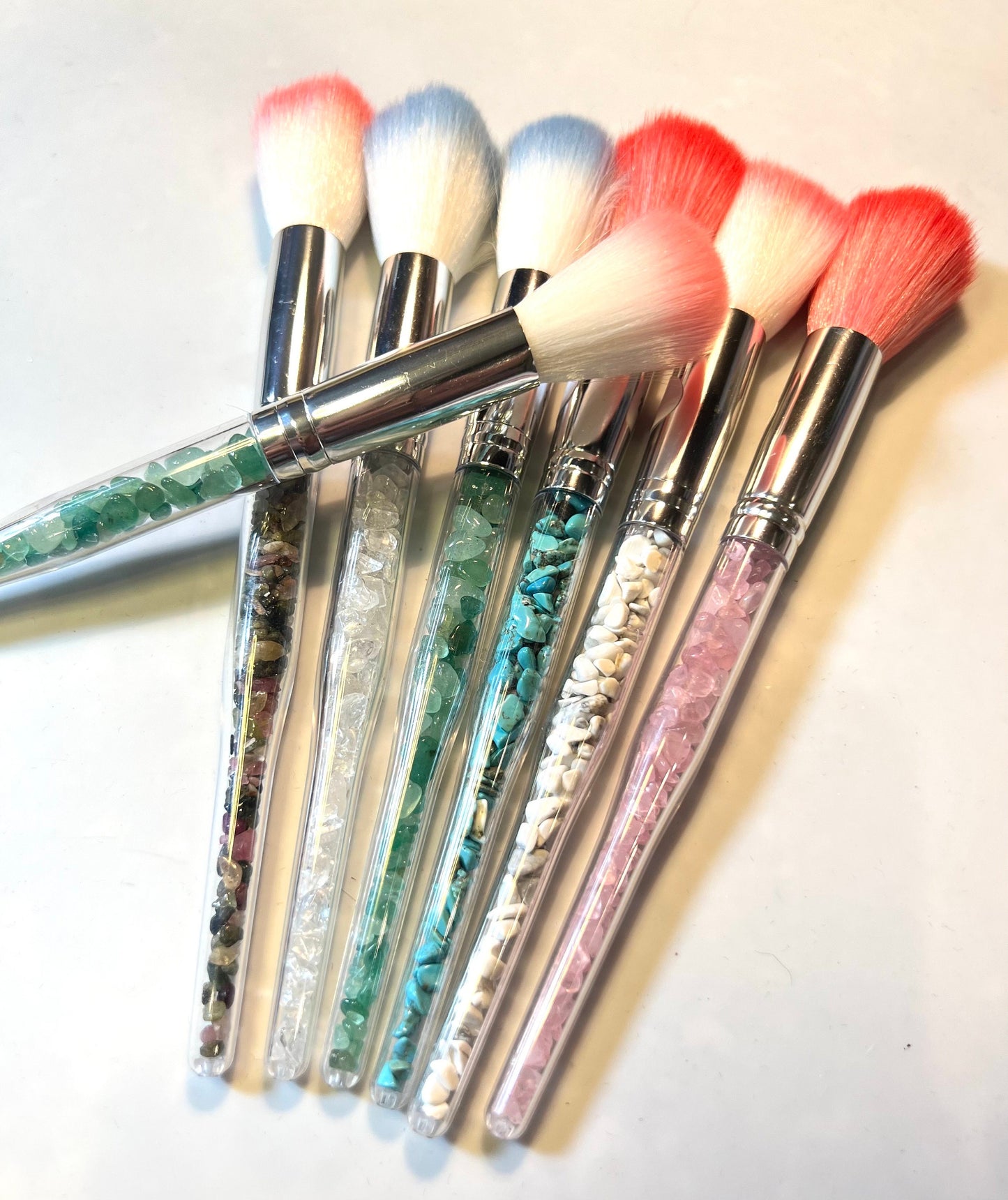 Brushes Wth Handles filled with crystal chips