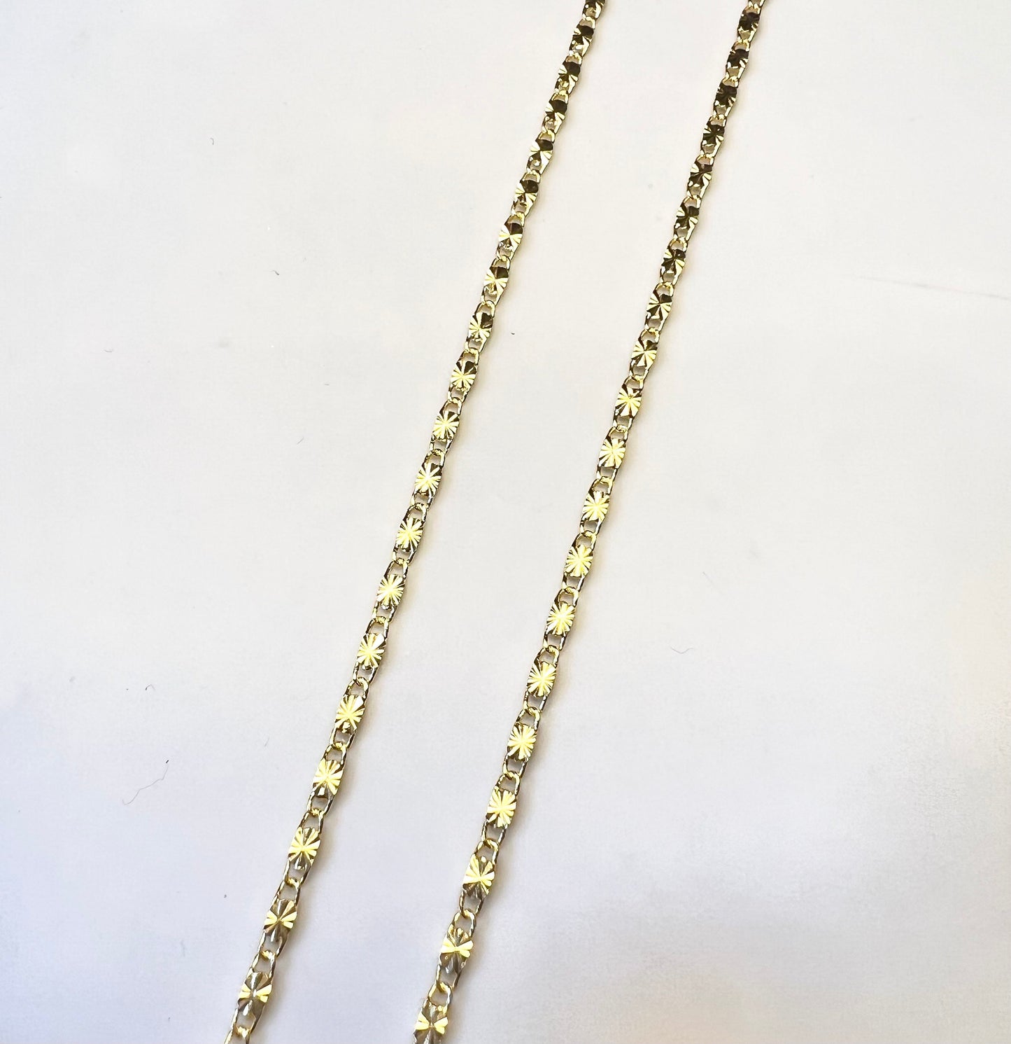 Finished 14k Gold toned Stamped Chain