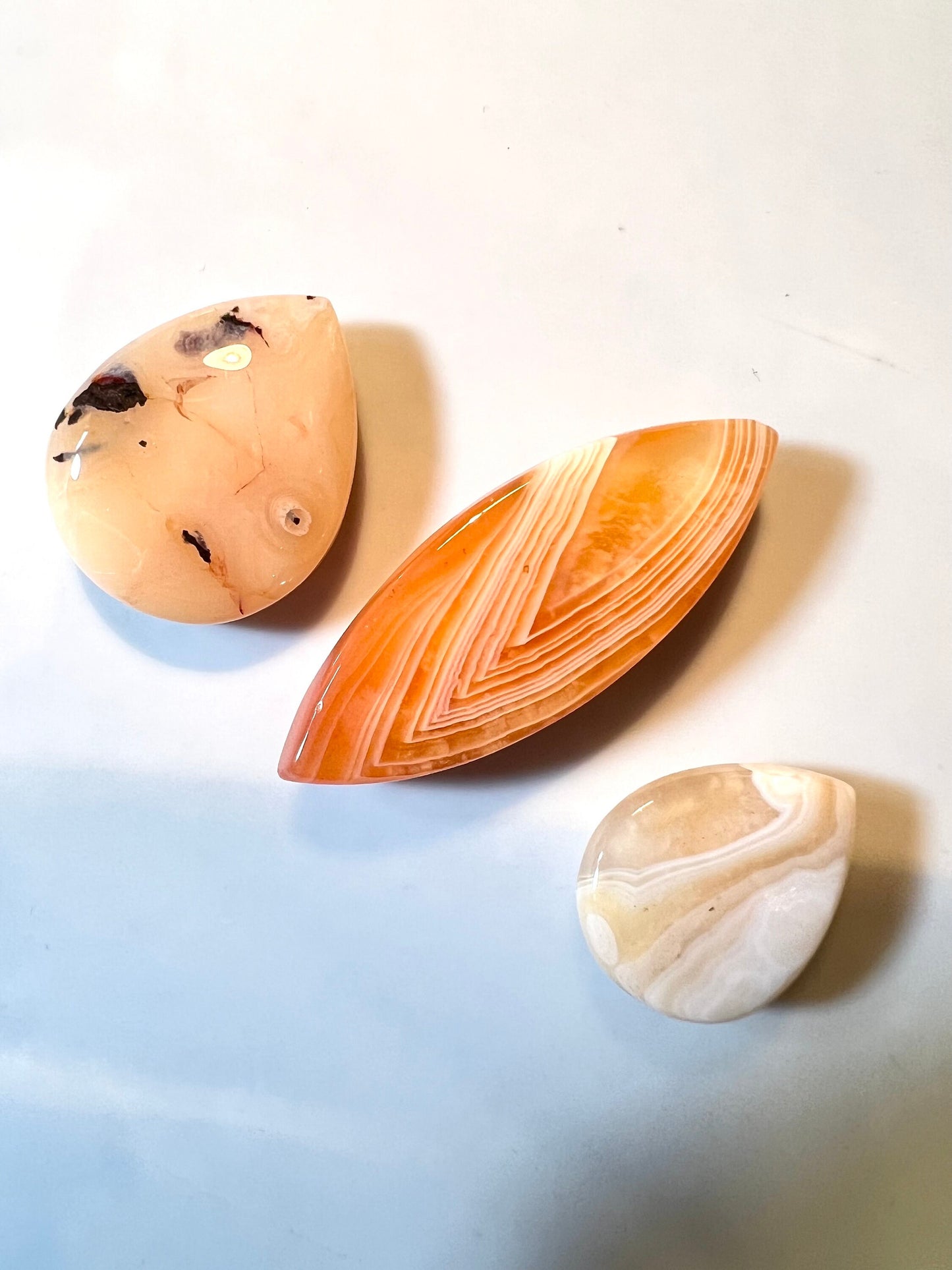 Orange Agate Cabochons Carvings