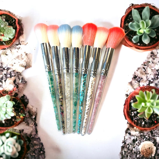 Brushes Wth Handles filled with crystal chips