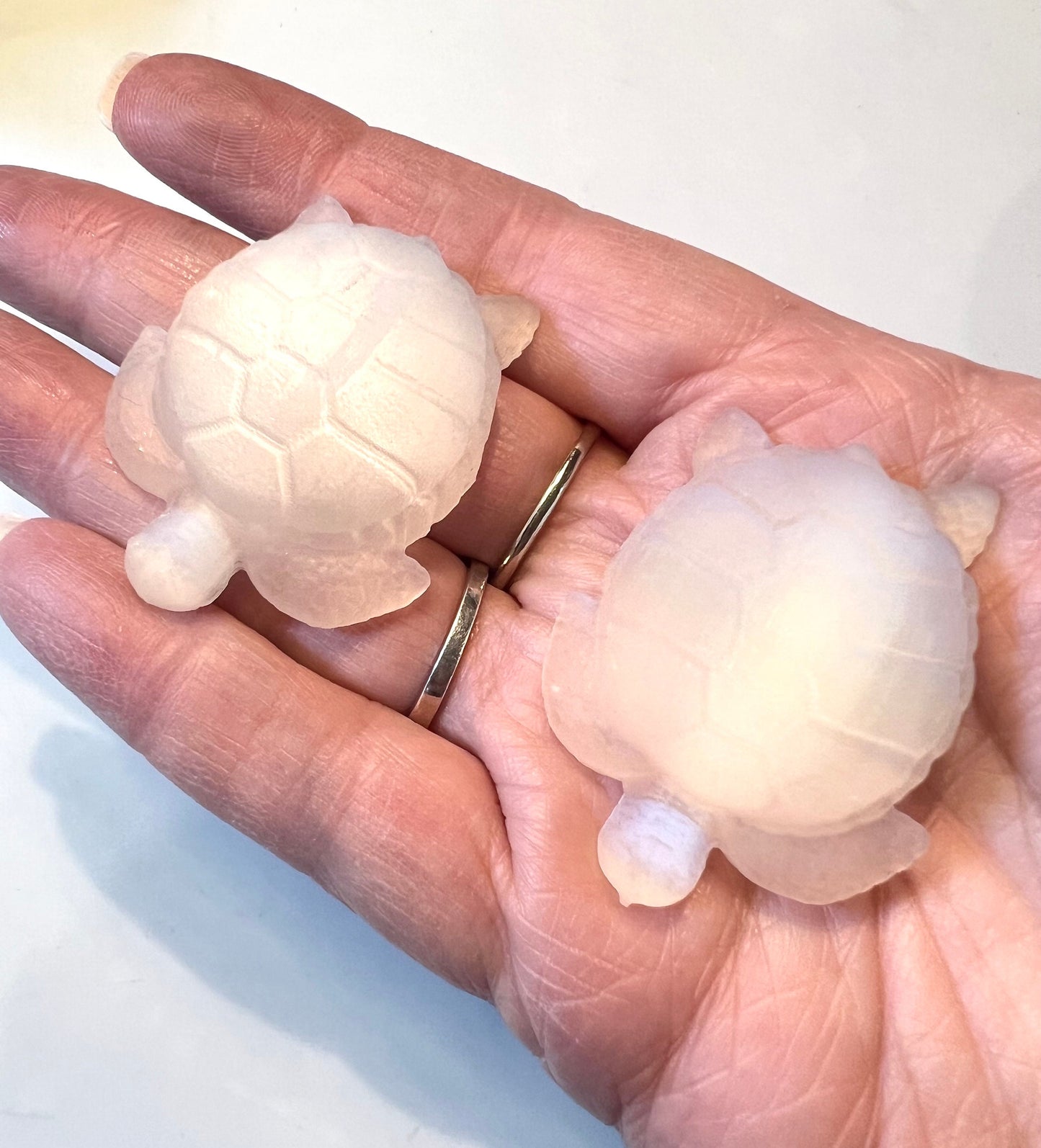 Selenite Turtle Natural Stone carvings