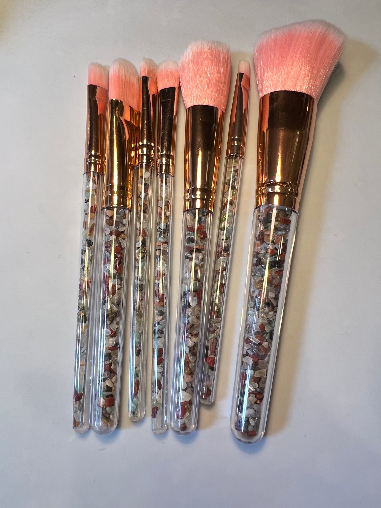 Brushes Wth Handles filled with crystal chips