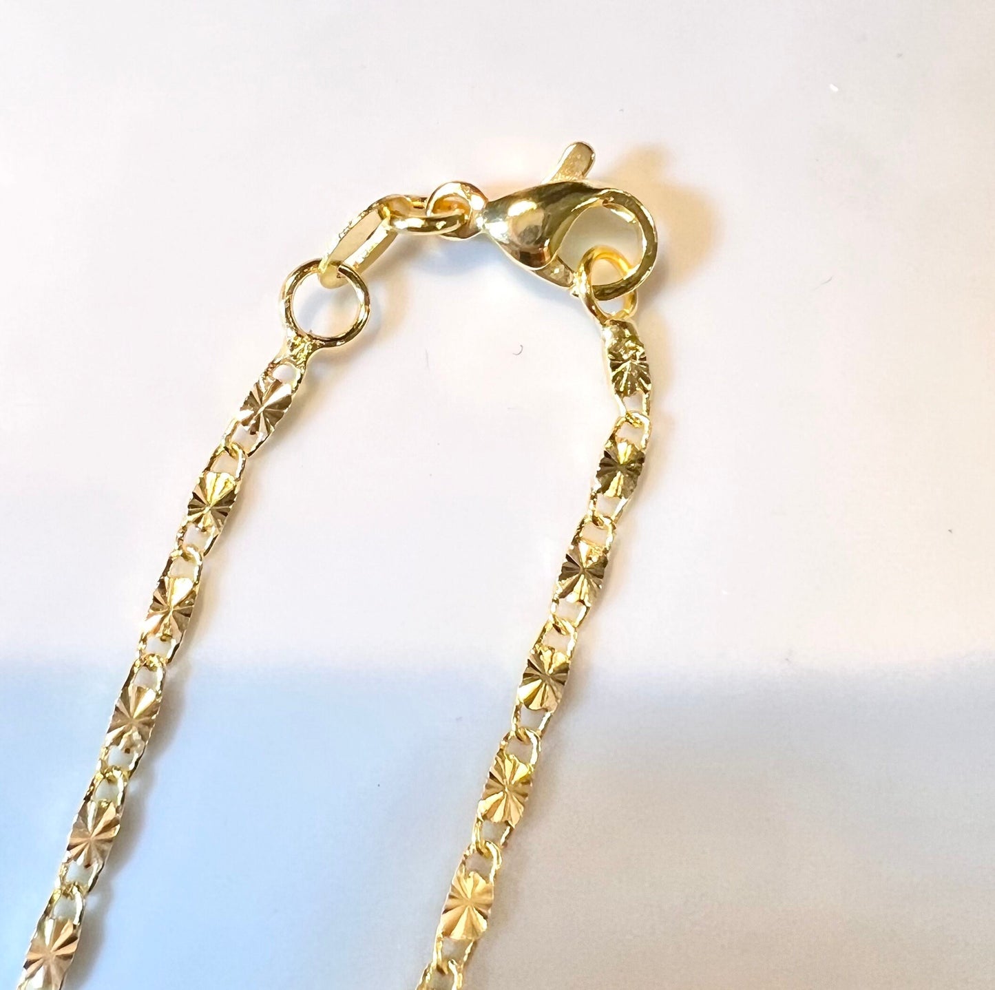 Finished 14k Gold toned Stamped Chain