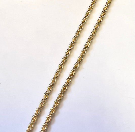 Finished 14k Gold Copper Rope Chain