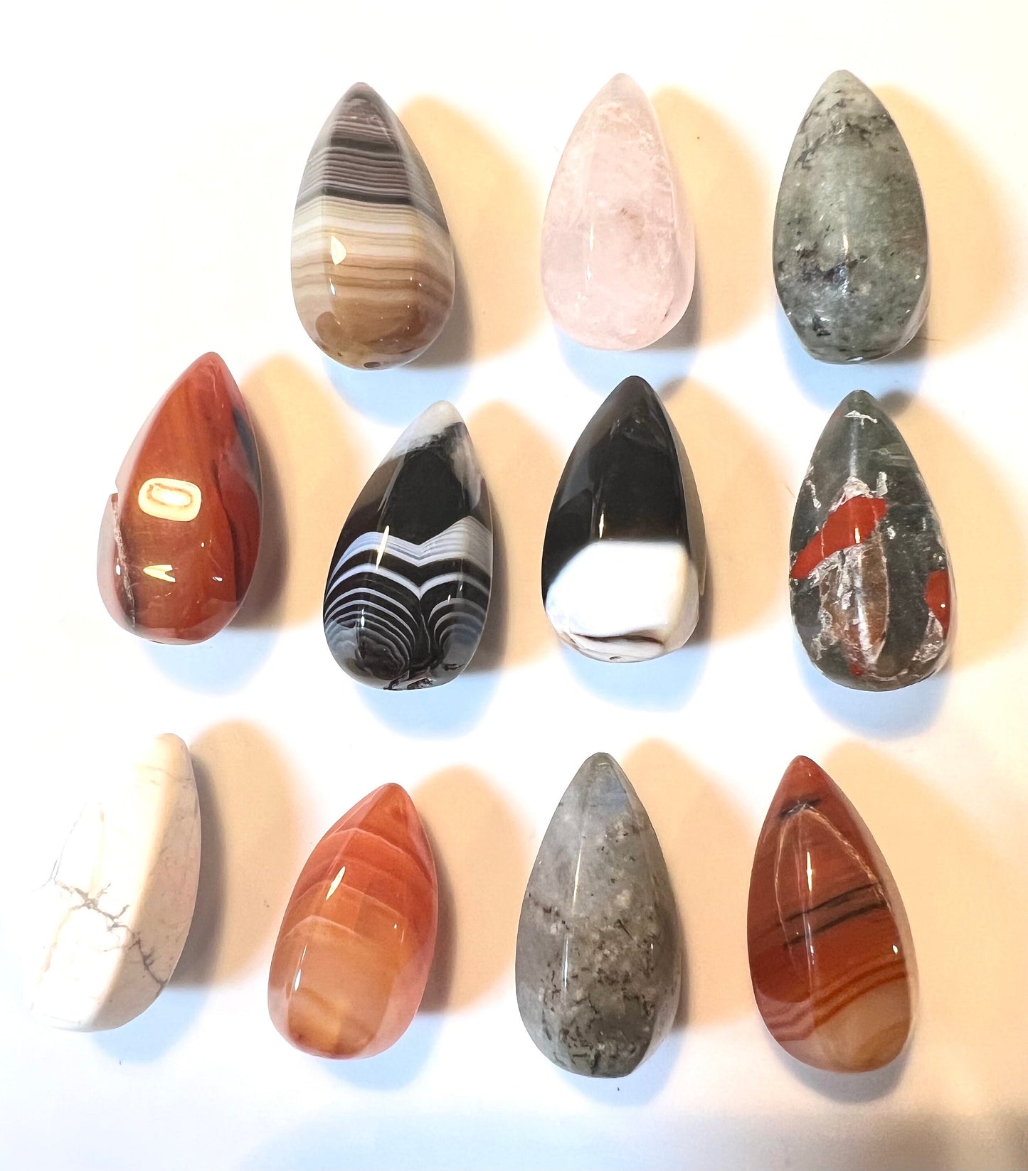 Teardrop Free form Small Mixed Materials Carvings