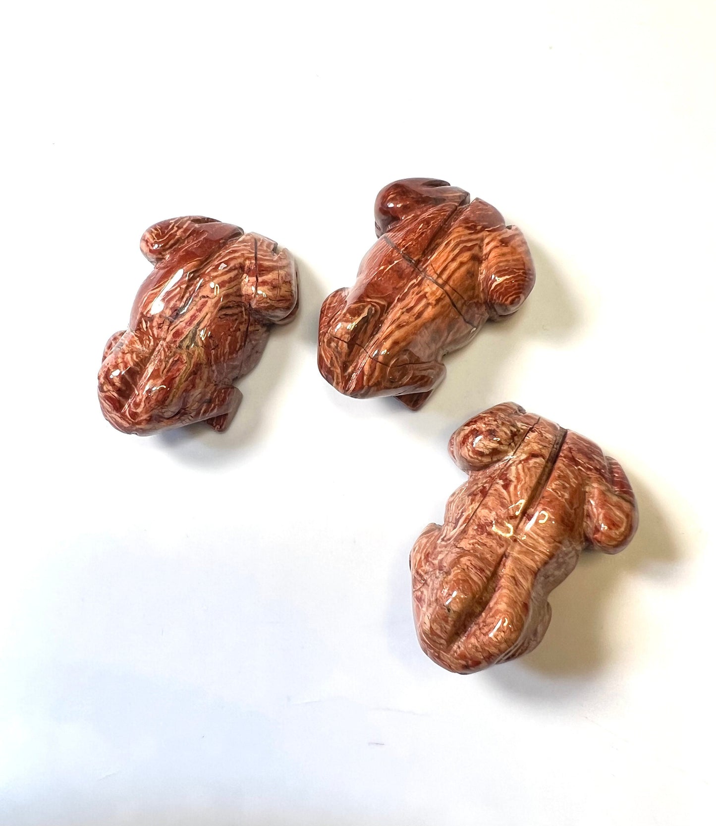 Frogs Small Brecciated Jasper Natural Stone  carvings