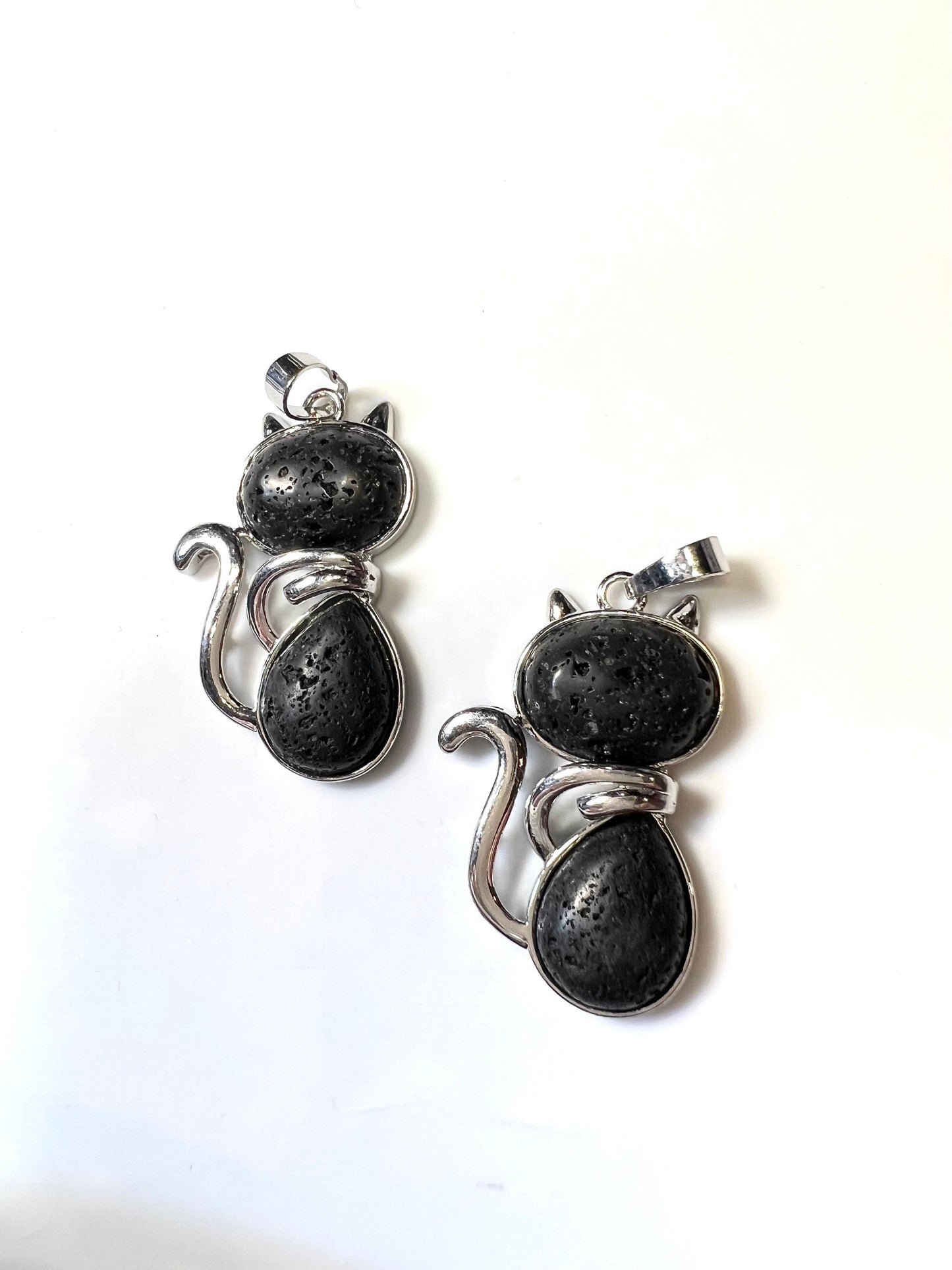 Cat Lava Stone Pendant