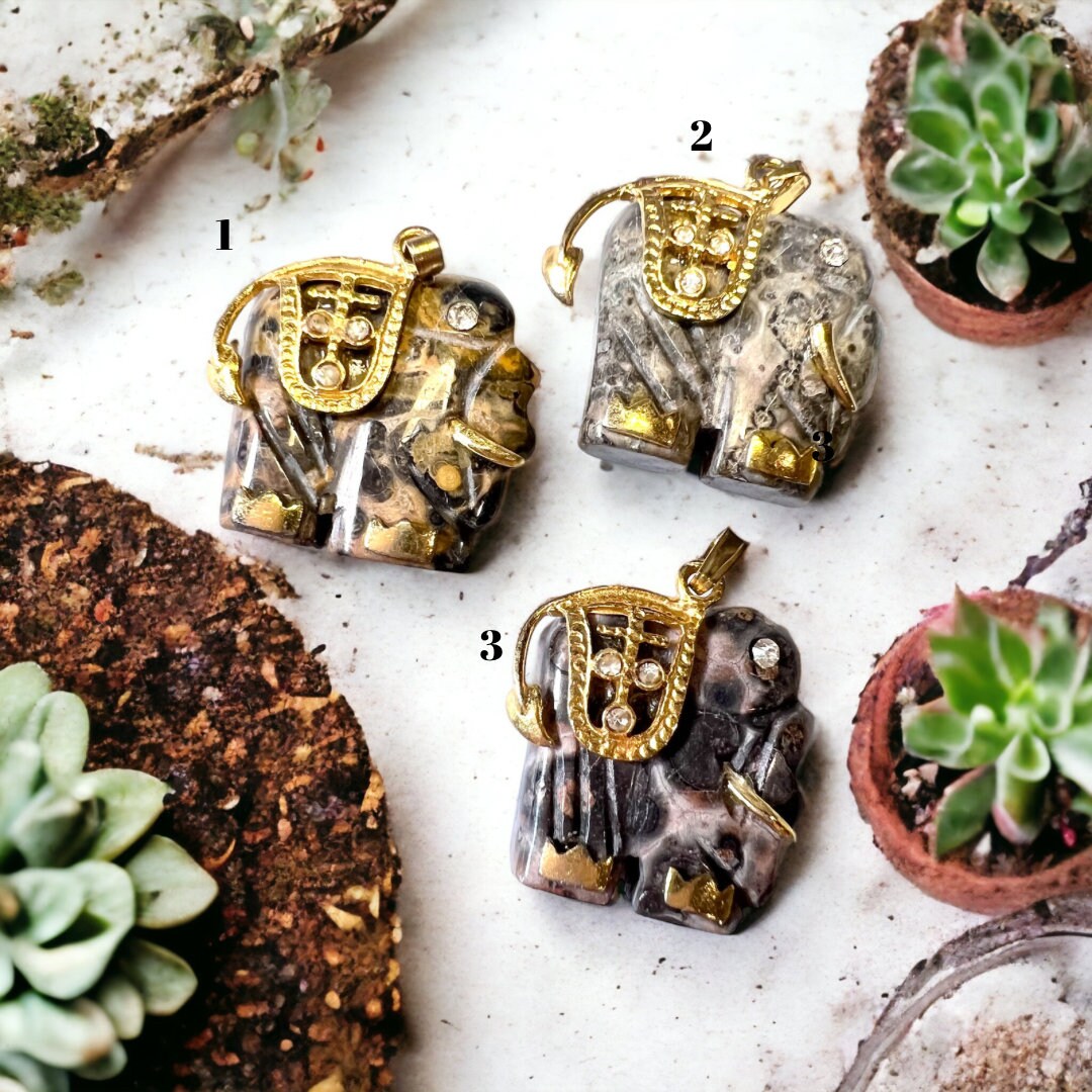 Elephant Crystal Pendants