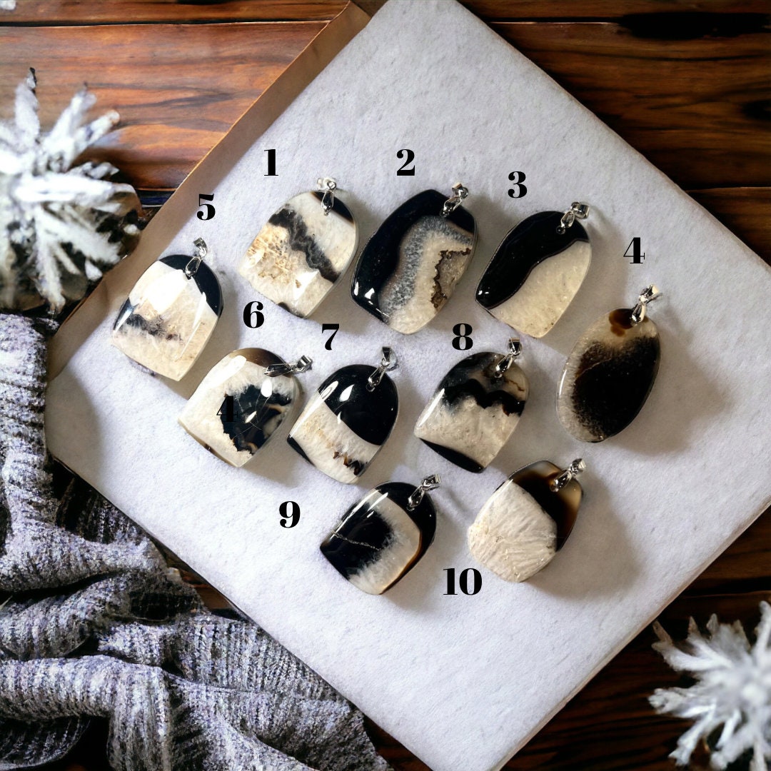 Black Agate Large pendants