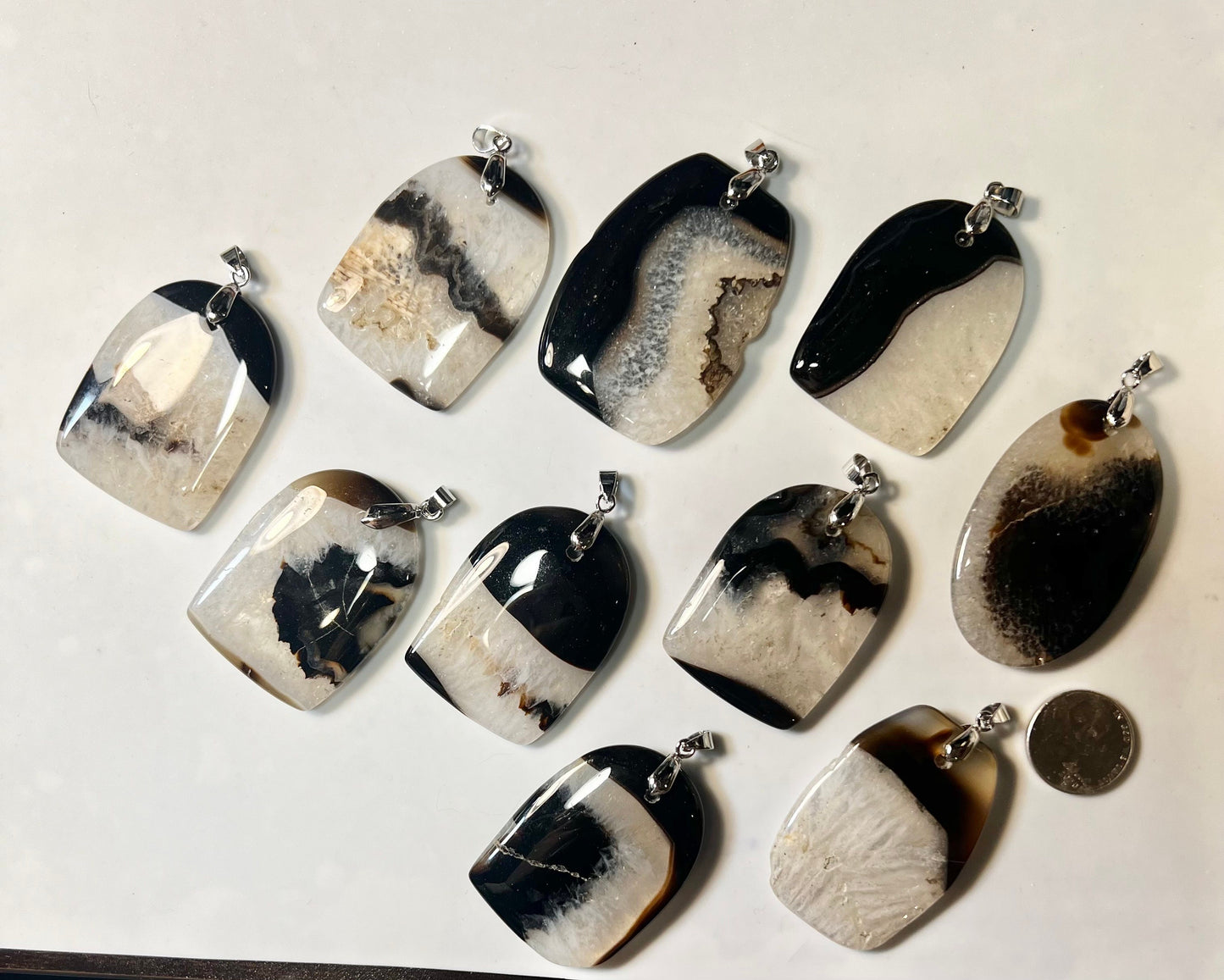 Black Agate Large pendants