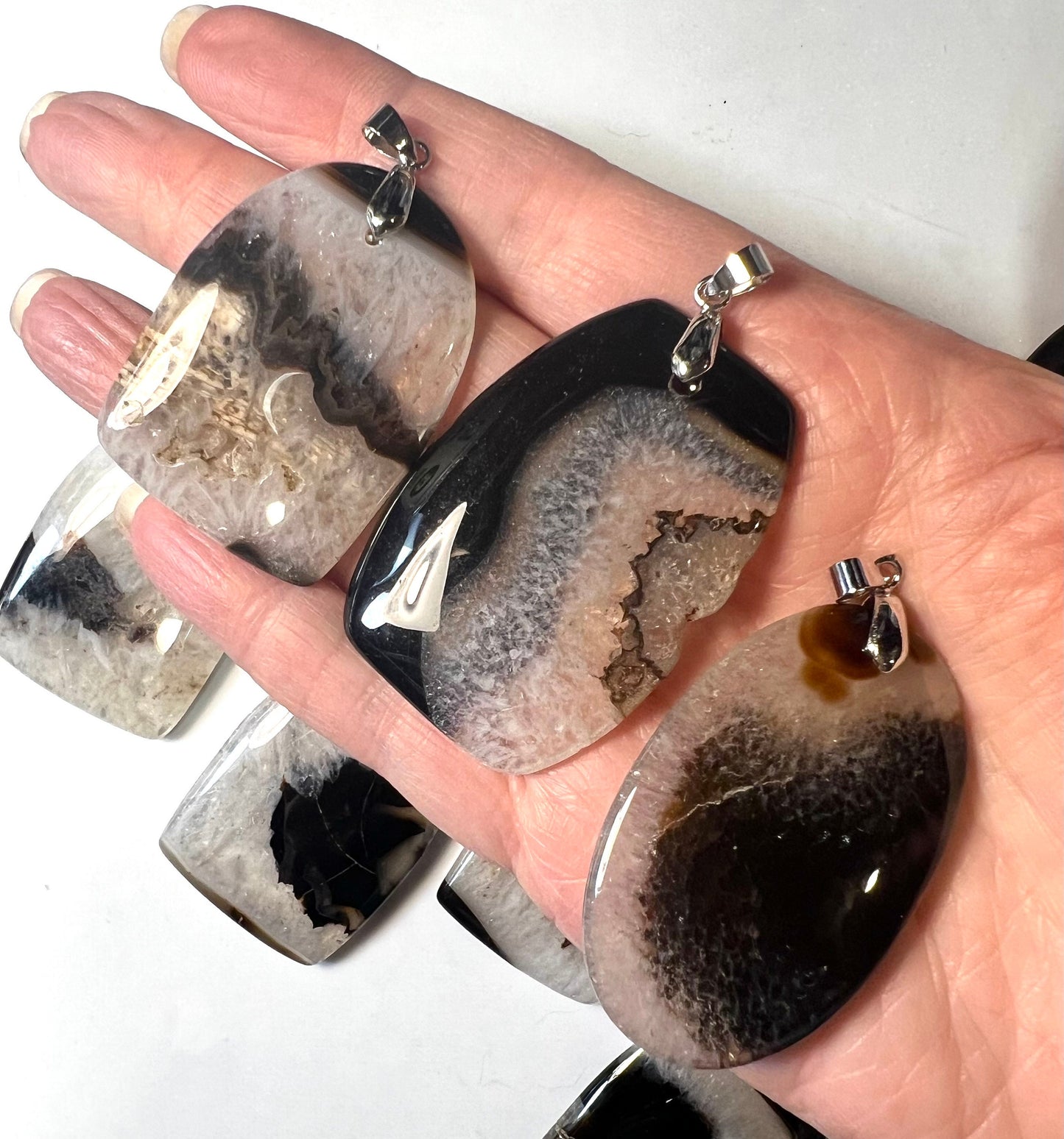 Black Agate Large pendants