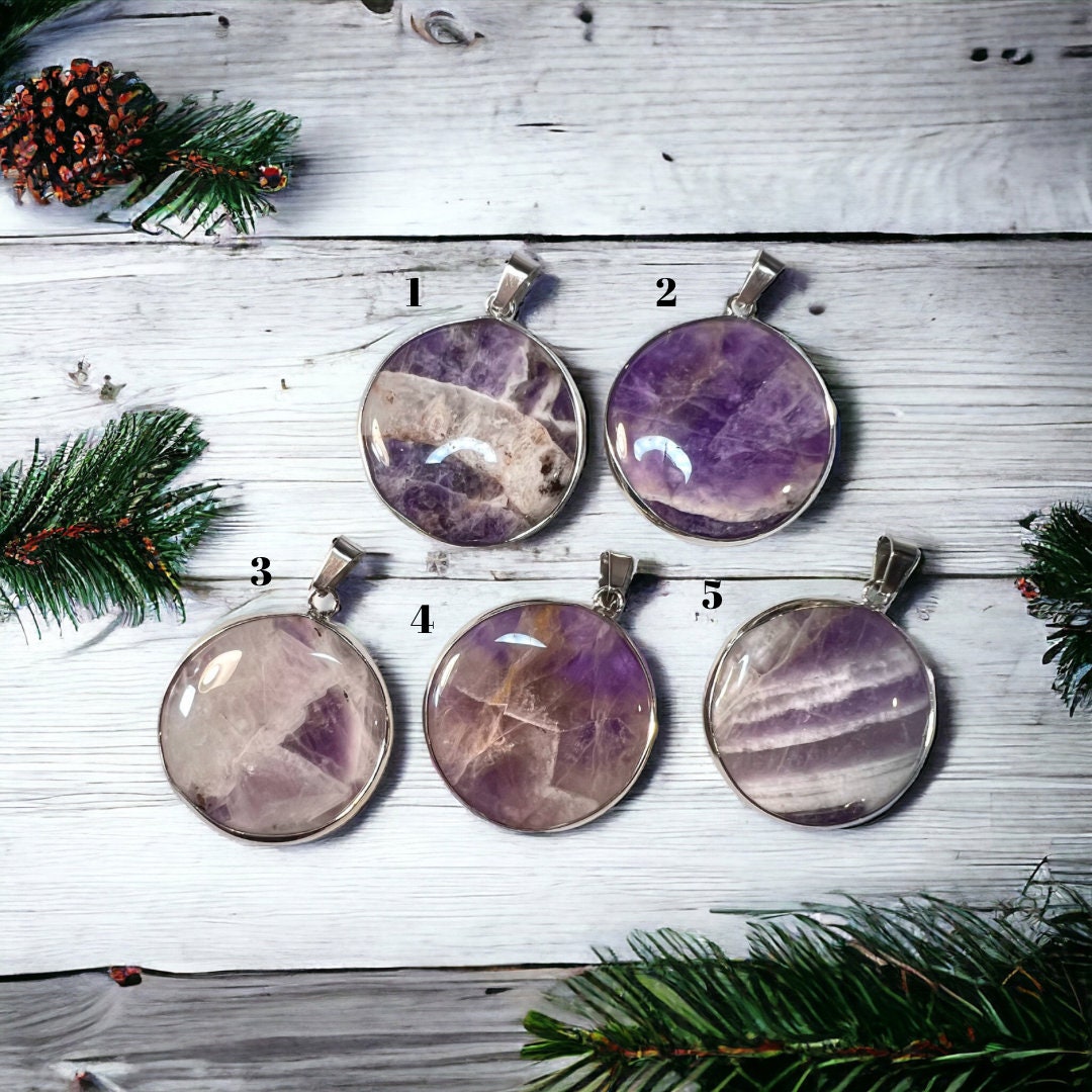 Dream Amethyst crystal pendants