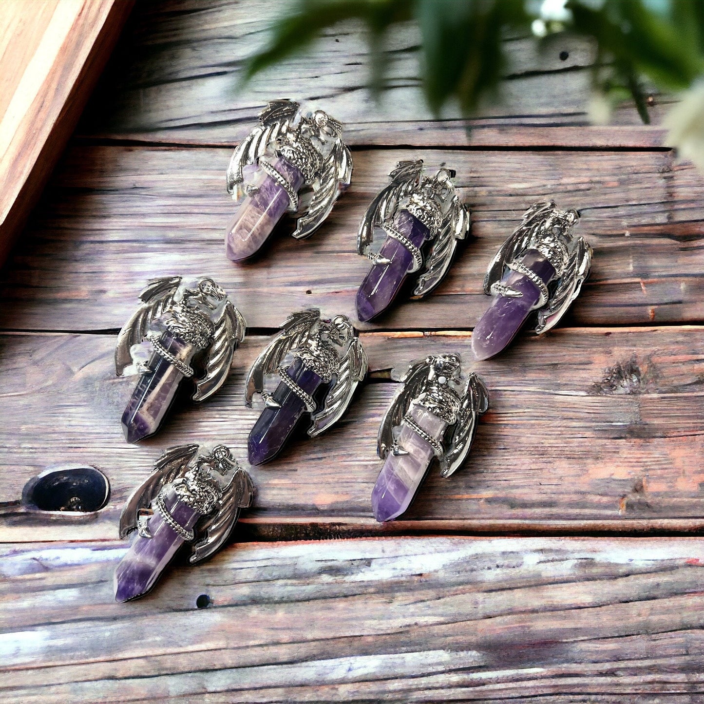 Batboy ACOTAR Dream Amethyst crystal pendants