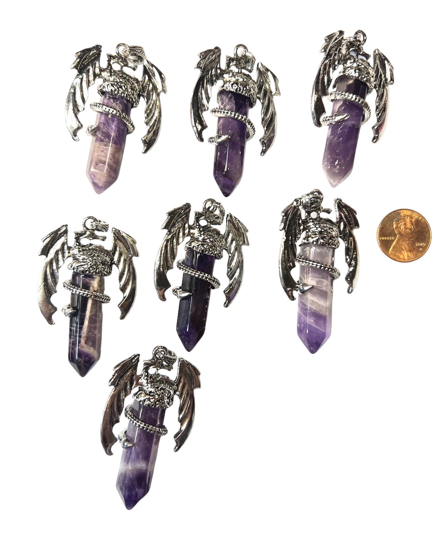 Batboy ACOTAR Dream Amethyst crystal pendants